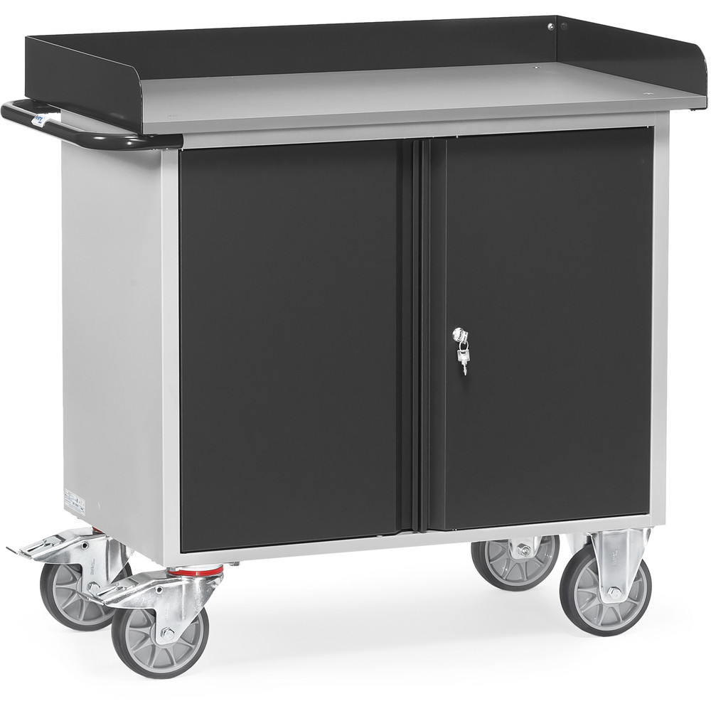 fetra® Werkplaatswagens GREY-EDITION 12456-7016 met opstaande rand