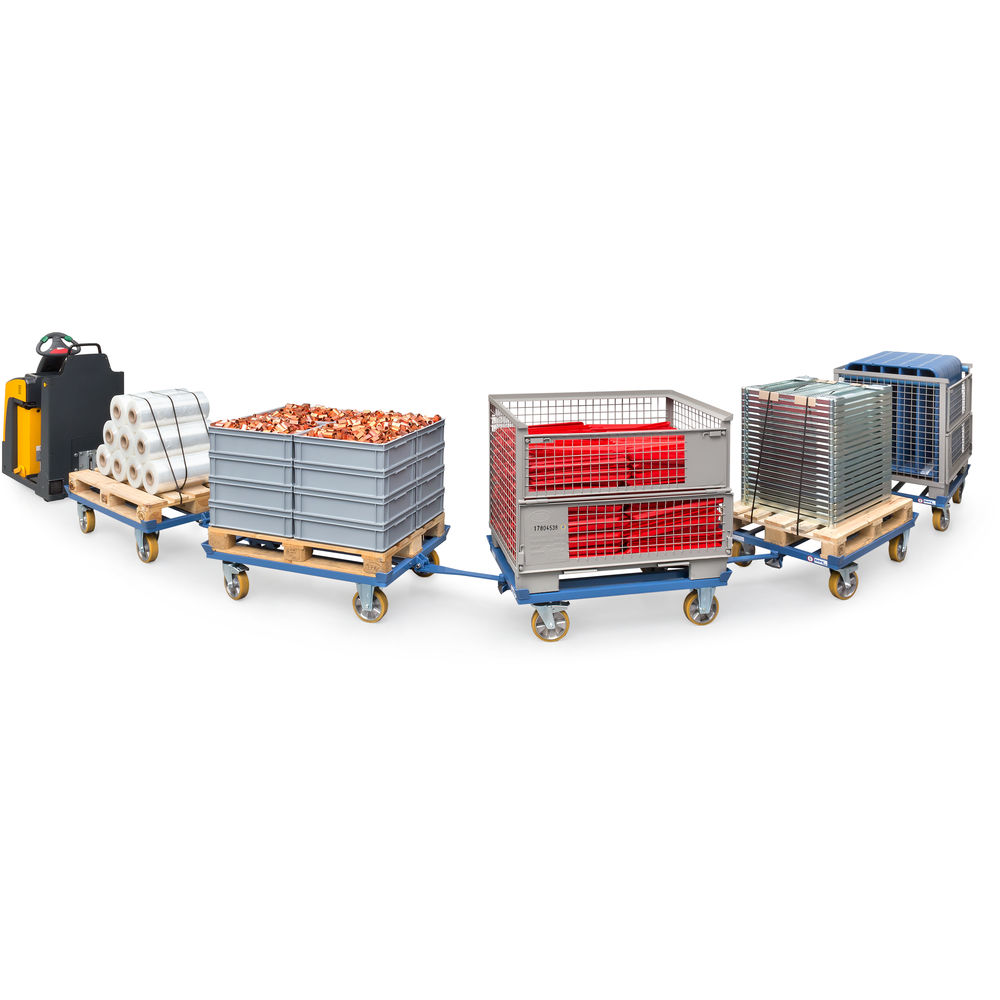 fetra® Palletonderwagen als routetrein - tot 5 pallet wagens koppelbaar