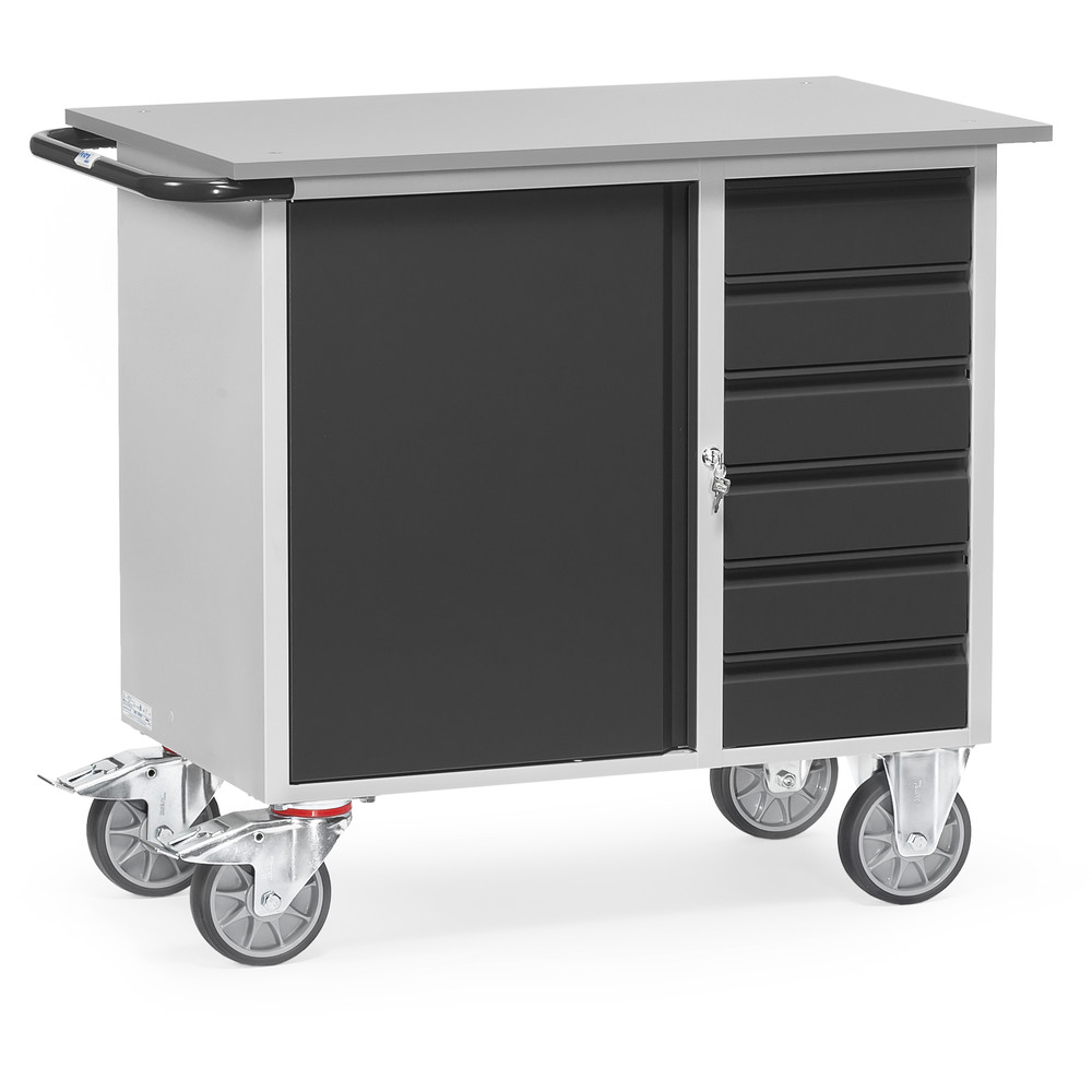 fetra® Werkplaatswagen van staalplaat 2450-7016