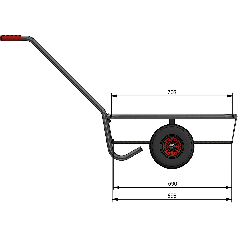 fetra® Handtrekwagen vuurverzinkt 6091P