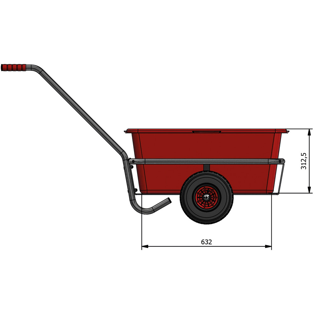 fetra® Handtrekwagen vuurverzinkt 6101P