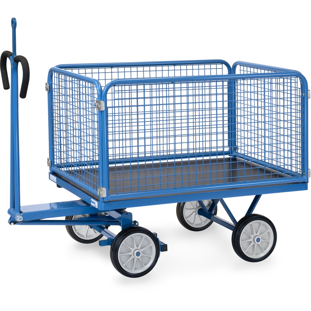 fetra® Handtrekwagen met draadgaas wanden en treekoog 6433VZ