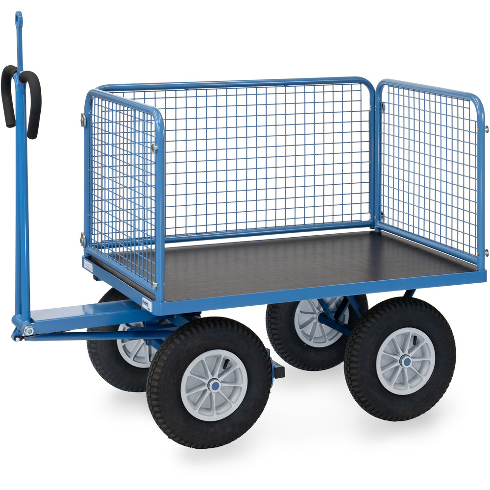 fetra® Handtrekwagen met draadgaas wanden en treekoog 6434LZ