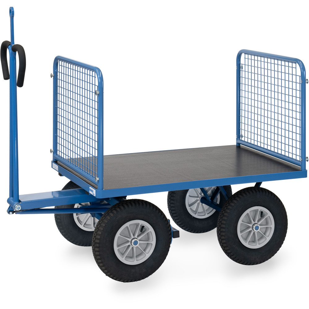 fetra® Handtrekwagen met draadgaas wanden en treekoog 6434LZ