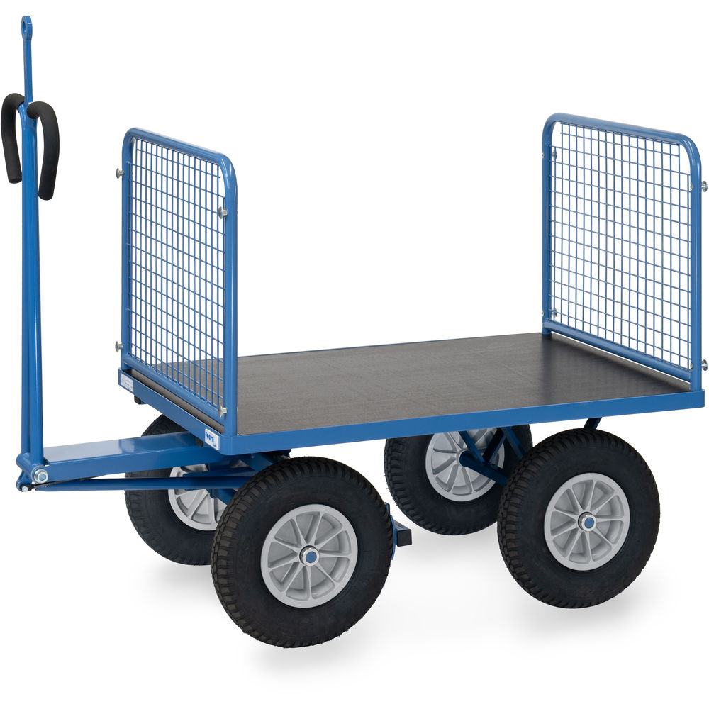 fetra® Handtrekwagen met draadgaas wanden en treekoog 6434PZ