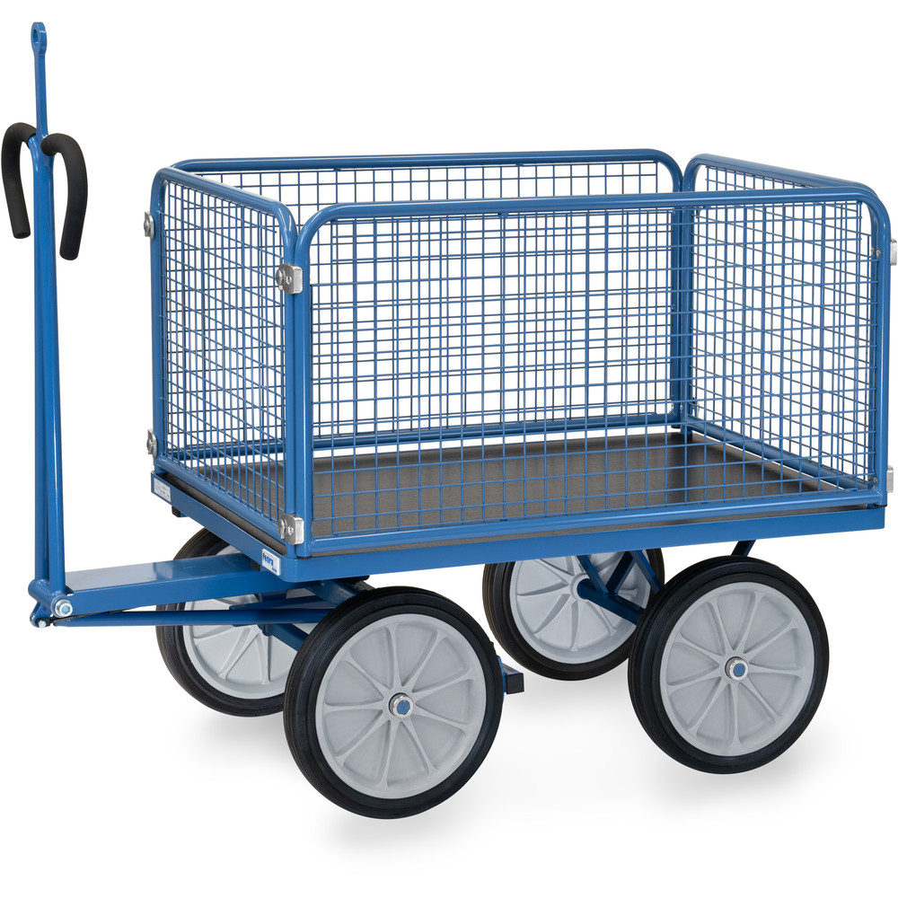 fetra® Handtrekwagen met draadgaas wanden en treekoog 6434VZ