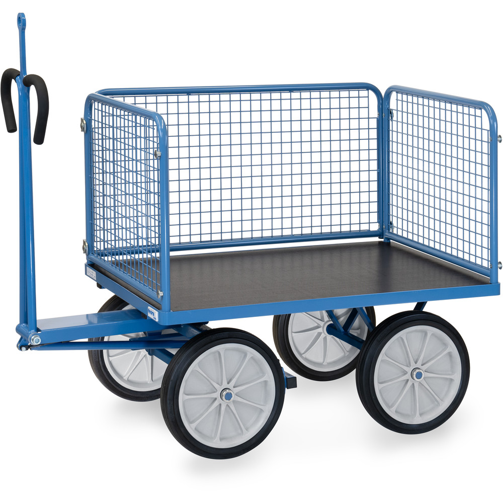 fetra® Handtrekwagen met draadgaas wanden en treekoog 6434VZ