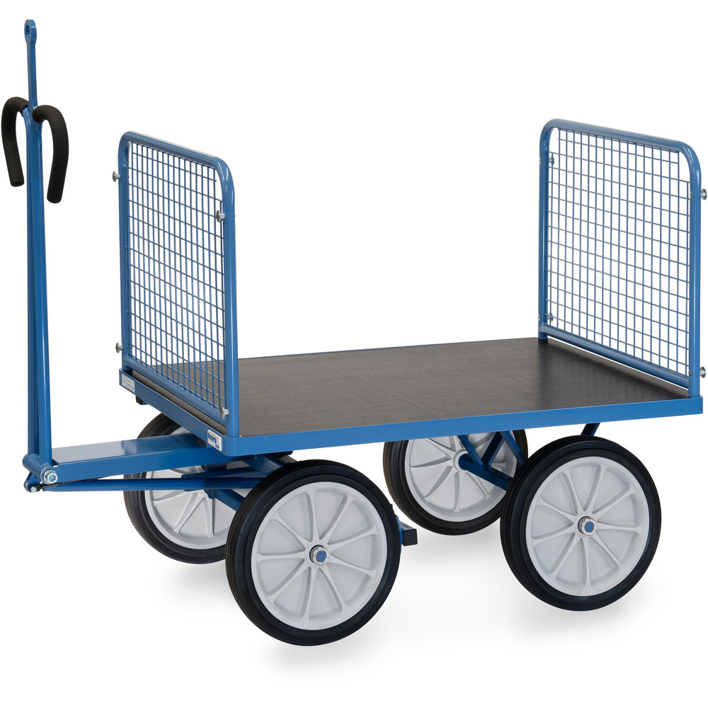 fetra® Handtrekwagen met draadgaas wanden en treekoog 6434VZ