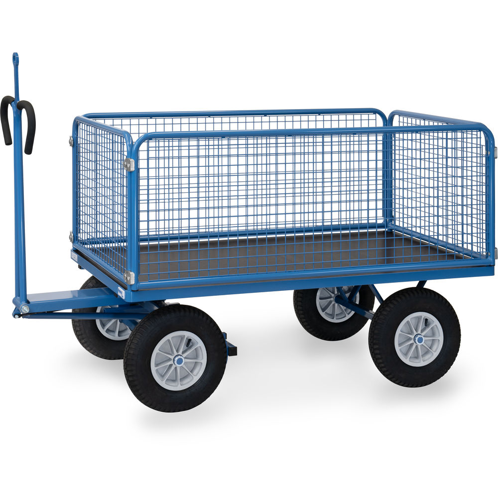 fetra® Handtrekwagen met draadgaas wanden en treekoog 6435LZ