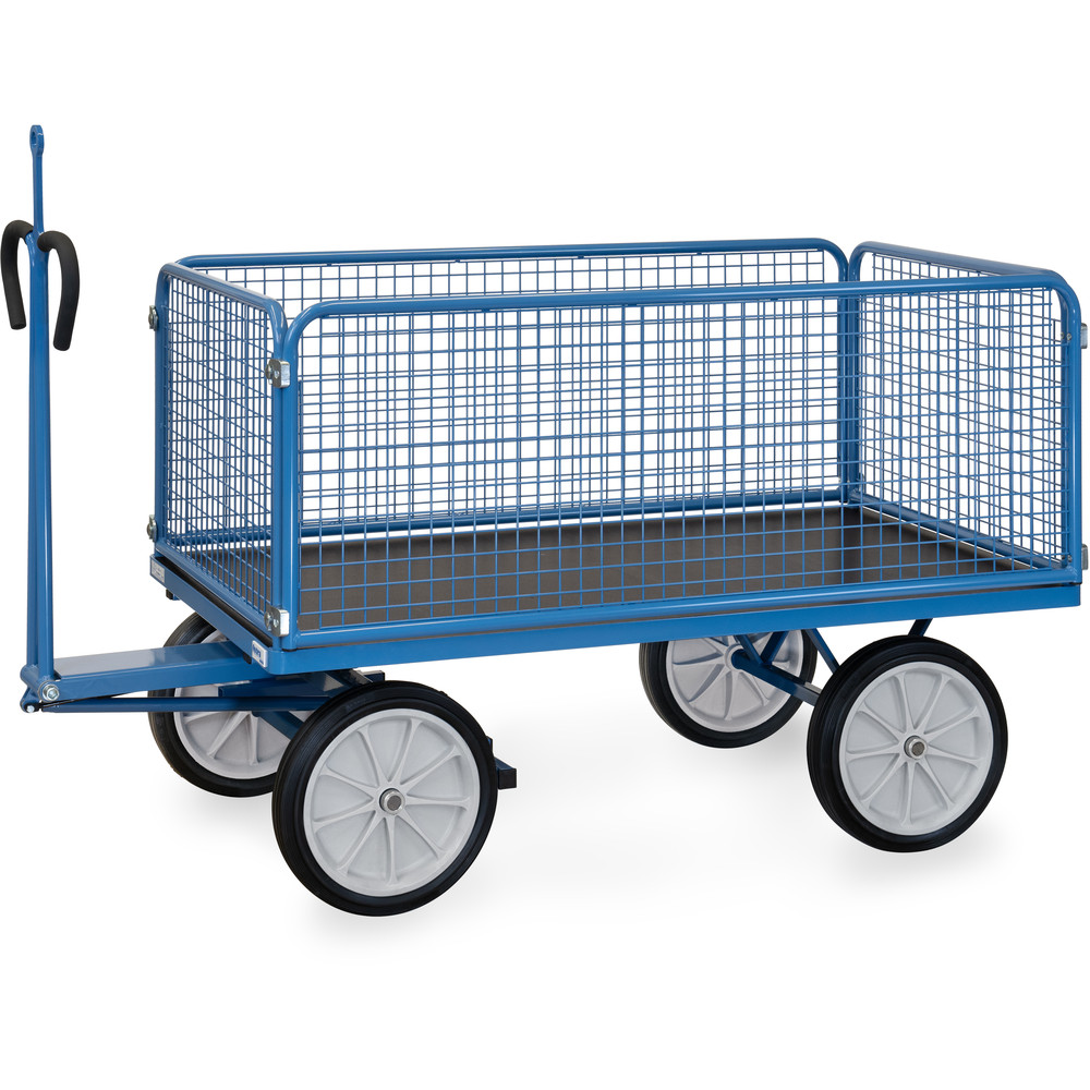 fetra® Handtrekwagen met draadgaas wanden en treekoog 6435VZ