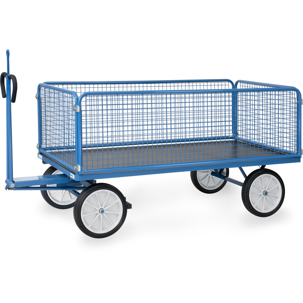fetra® Handtrekwagen met draadgaas wanden en treekoog 6436VZ