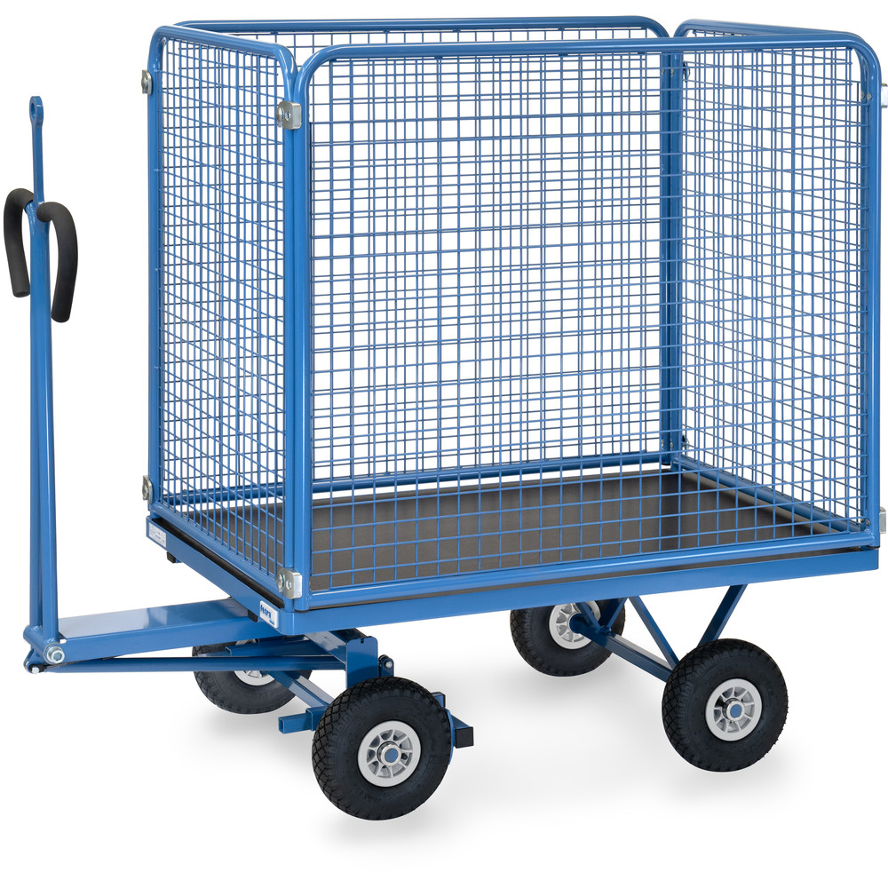 fetra® Handtrekwagen met draadgaas wanden en treekoog 6443LZ