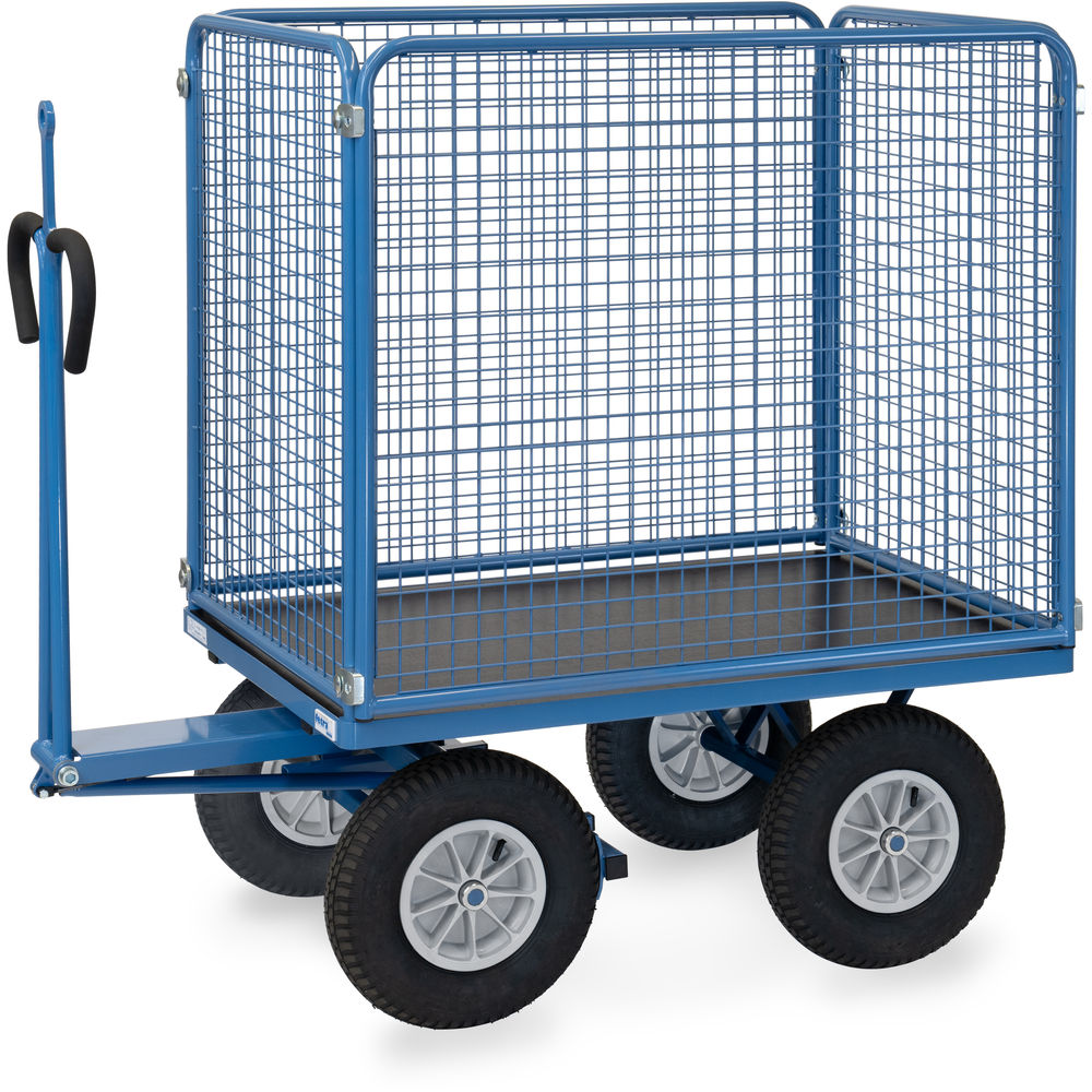 fetra® Handtrekwagen met draadgaas wanden en treekoog 6444LZ