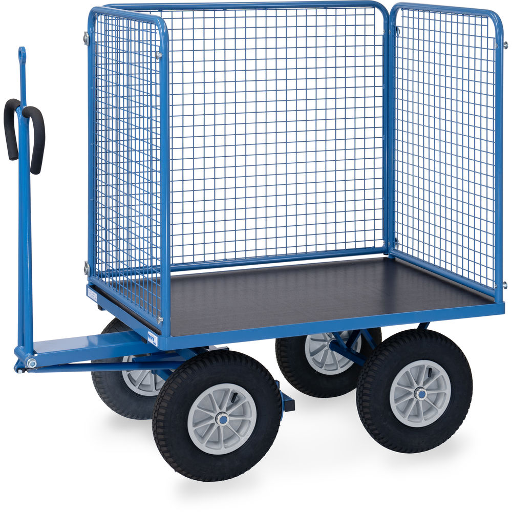 fetra® Handtrekwagen met draadgaas wanden en treekoog 6444LZ