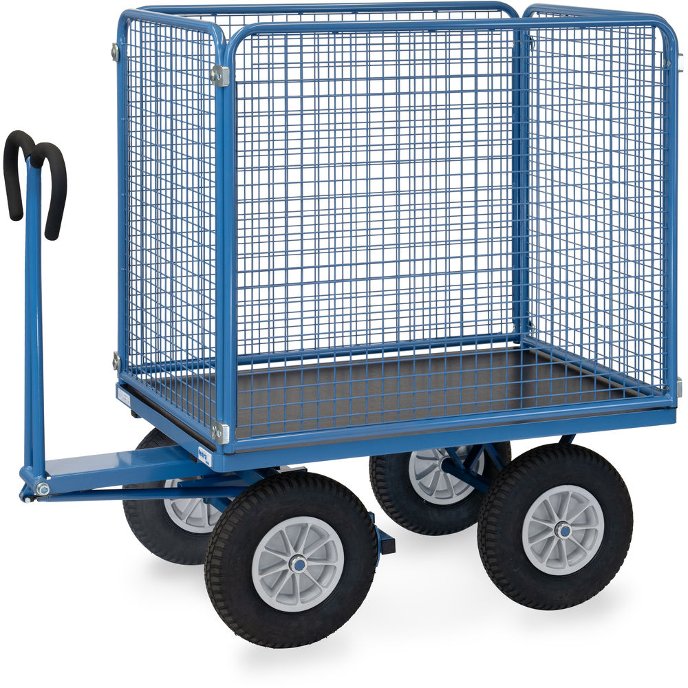 fetra® Handtrekwagen met wanden van draadgaas 6444P