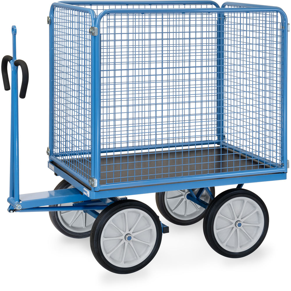 fetra® Handtrekwagen met draadgaas wanden en treekoog 6444VZ