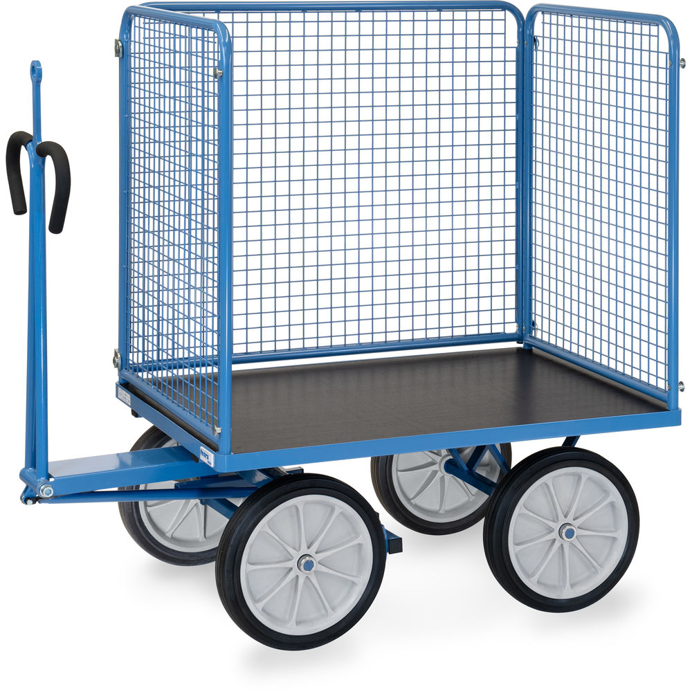 fetra® Handtrekwagen met draadgaas wanden en treekoog 6444VZ
