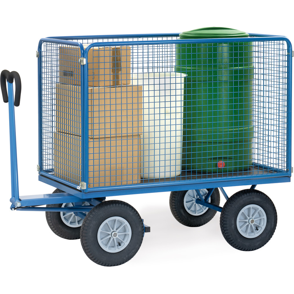 fetra® Handtrekwagen met wanden van draadgaas 6445L