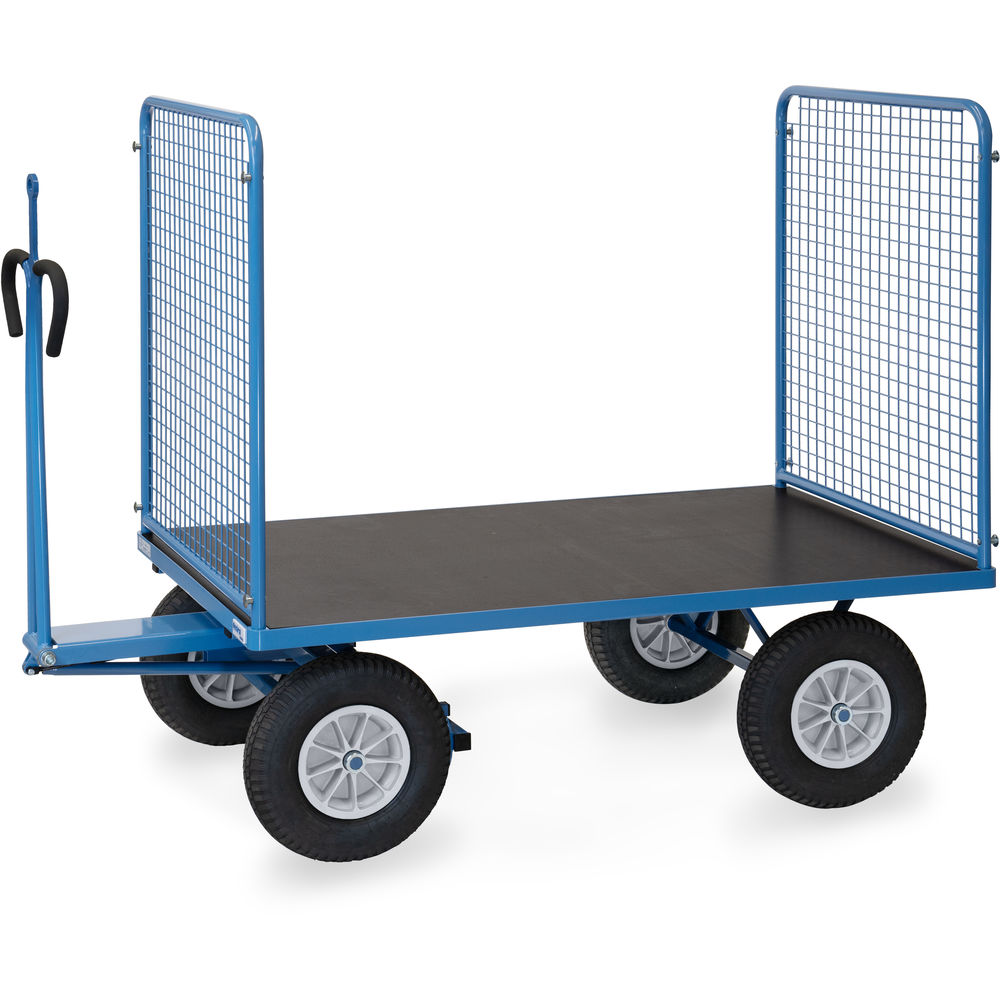 fetra® Handtrekwagen met draadgaas wanden en treekoog 6445PZ