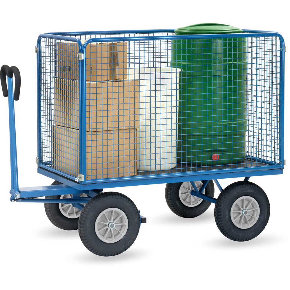 fetra® Handtrekwagen met wanden van draadgaas 6445P