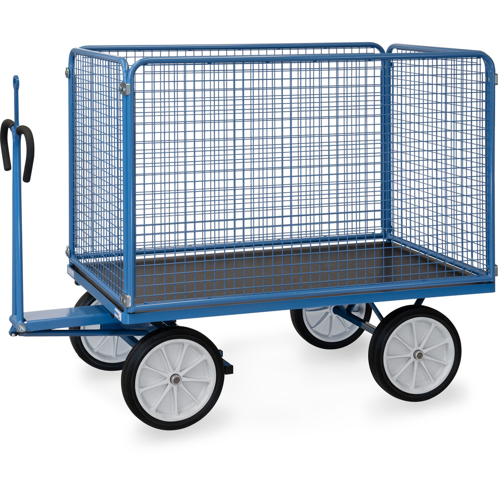 fetra® Handtrekwagen met draadgaas wanden en treekoog 6445VZ
