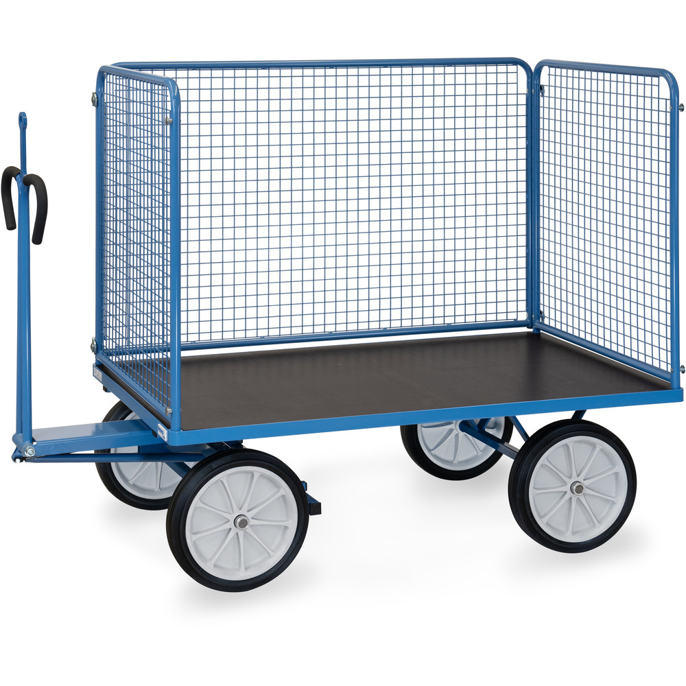fetra® Handtrekwagen met draadgaas wanden en treekoog 6445VZ