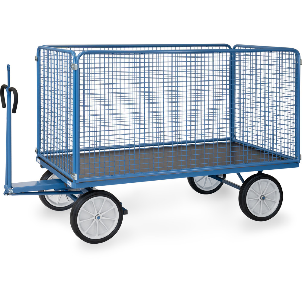 fetra® Handtrekwagen met draadgaas wanden en treekoog 6446VZ