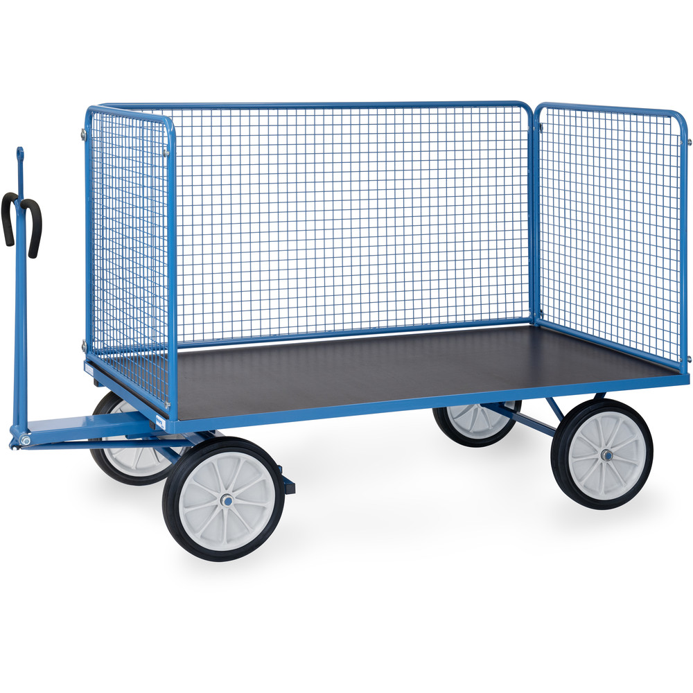 fetra® Handtrekwagen met draadgaas wanden en treekoog 6446VZ