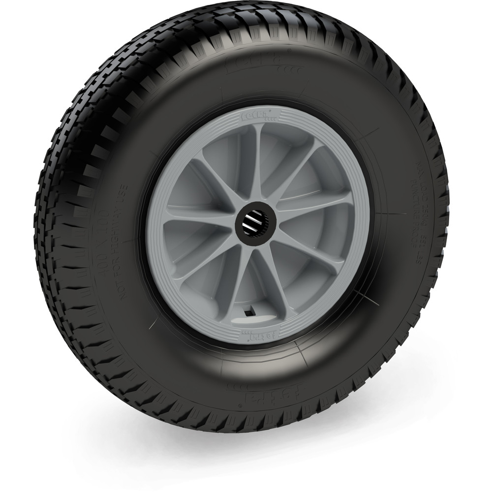 fetra® PU-wiel 72621G - 400 x 100 mm