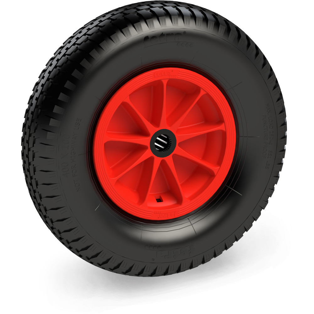 fetra® PU-wiel 72621R - 400 x 100 mm