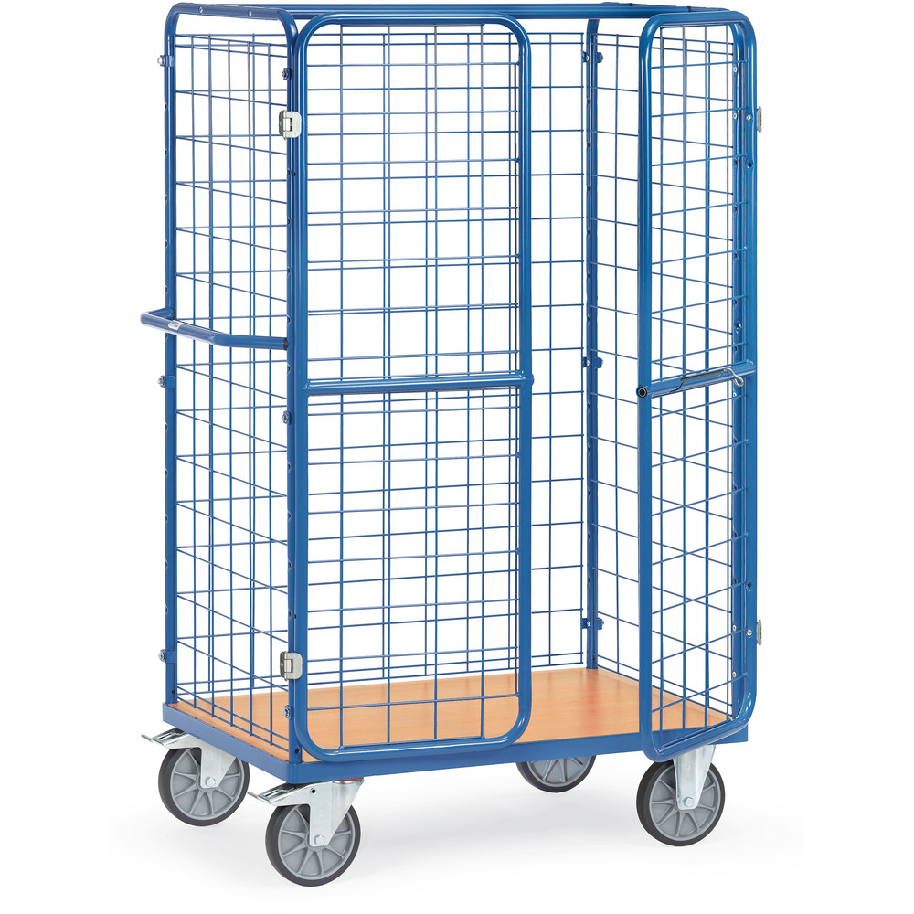fetra® Pakketwagen met draadgaas wanden en deuren 8581-3
