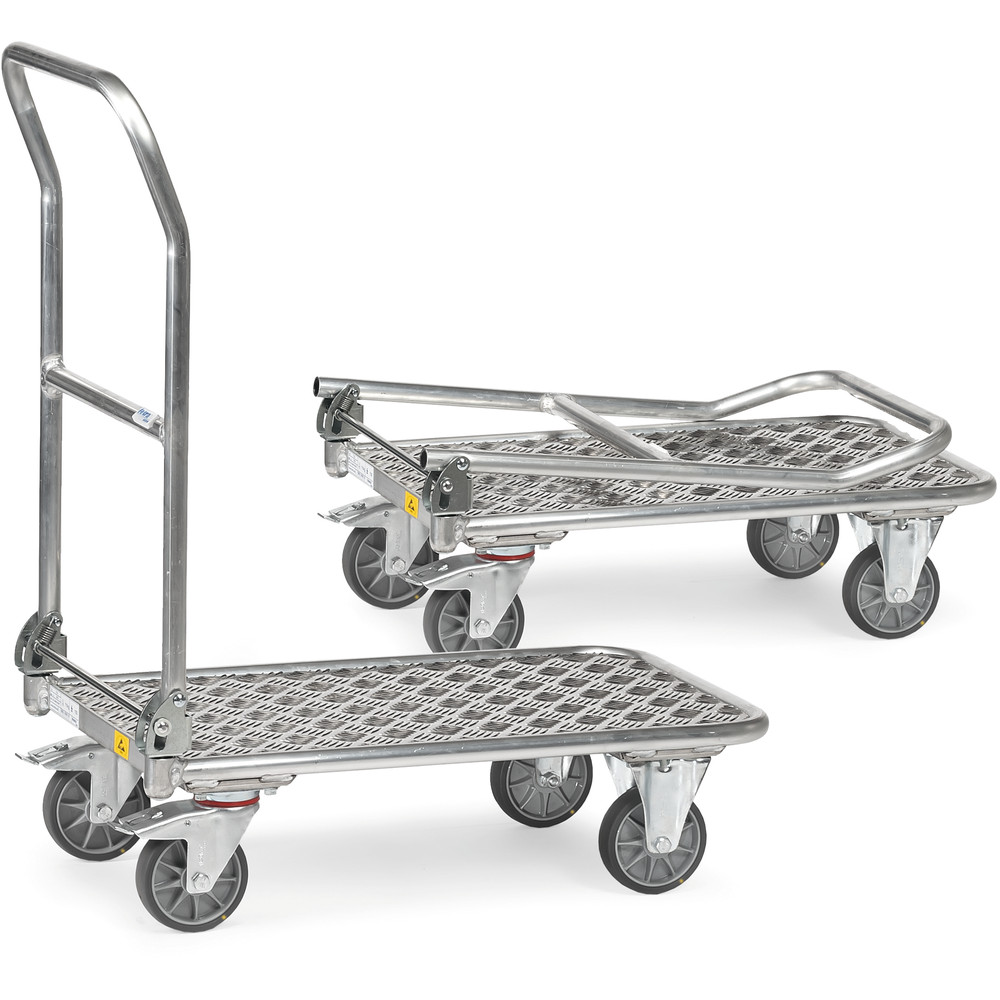 fetra® ESD-Aluminium opklapbare wagen 91133 - elektrostatisch geleidend