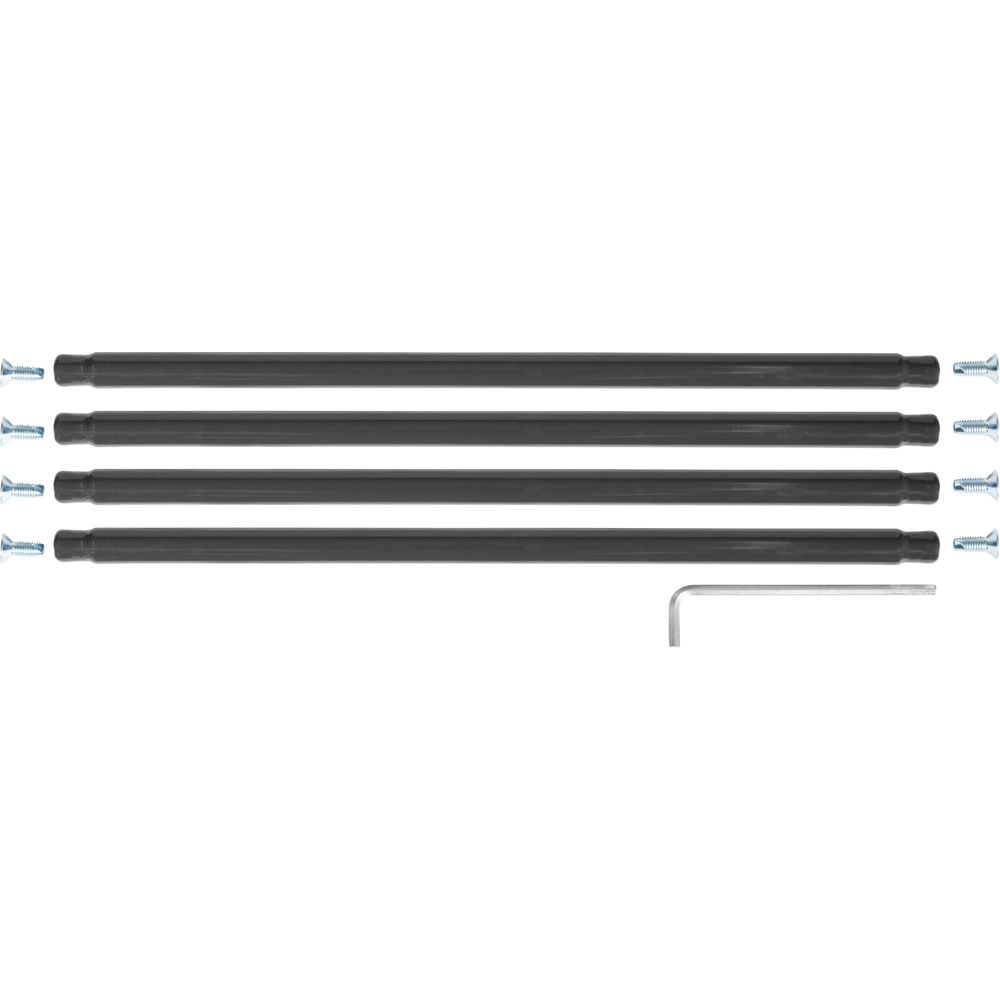 fetra® Hoekstangen antracietgrijs voor zware fetra® tafelwagens met 2 etages