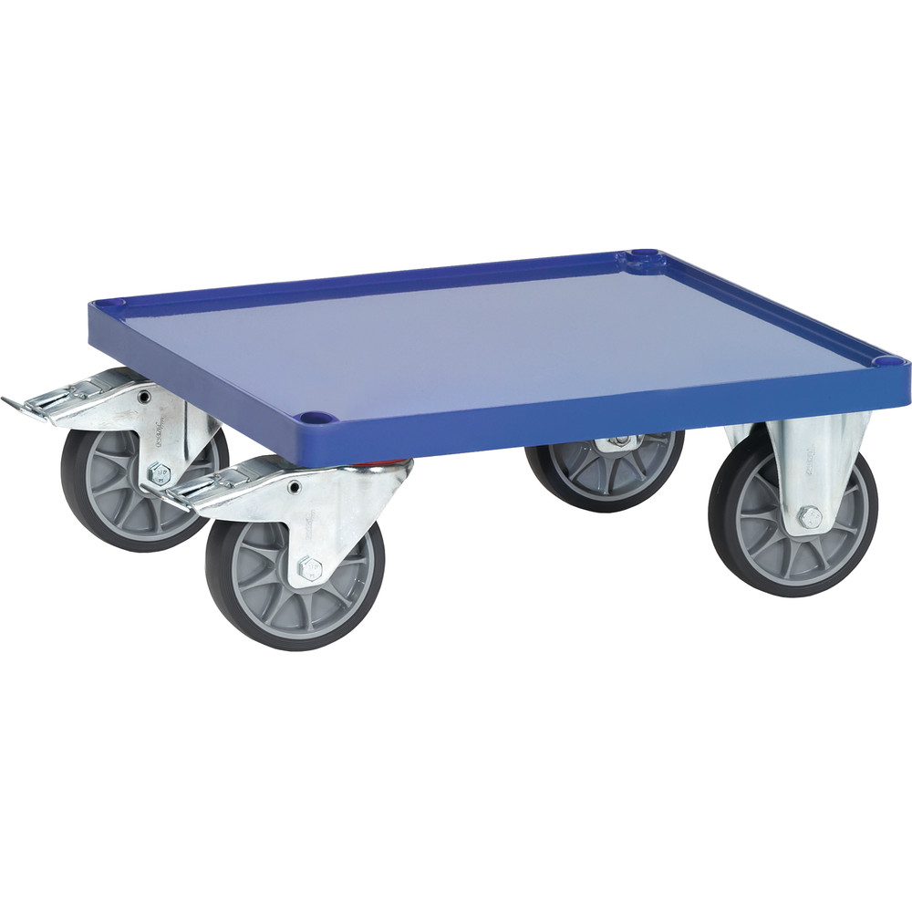 fetra® Platform met staalplaat en rand E2496WFR voor zware tafelwagens